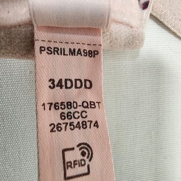 Victoria's Secret Padded No Wire Bra Size 34DDD Pink Leopard Print Push Up Sexy - Picture 12 of 15